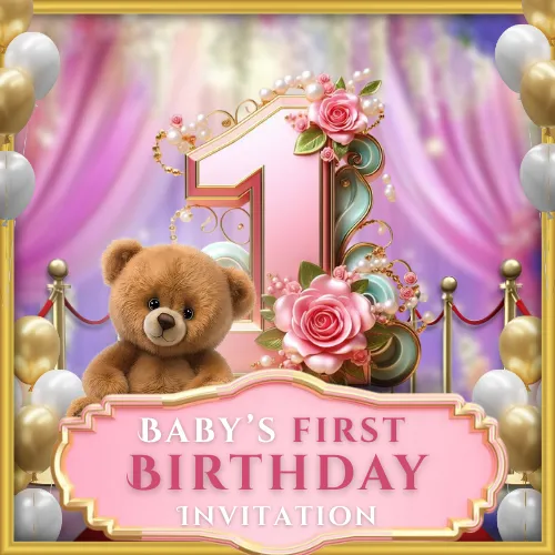 1st Birthday Invitation Cards & Baby's First Party