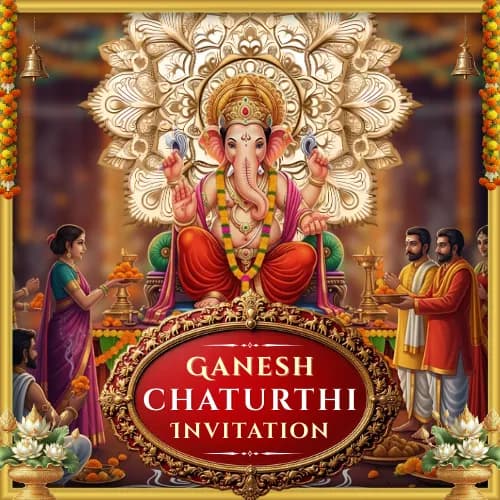 Ganesh Chaturthi Invitation Cards & Templates 2025