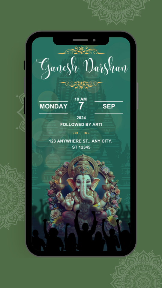 Ganpati Festival Invitation Card